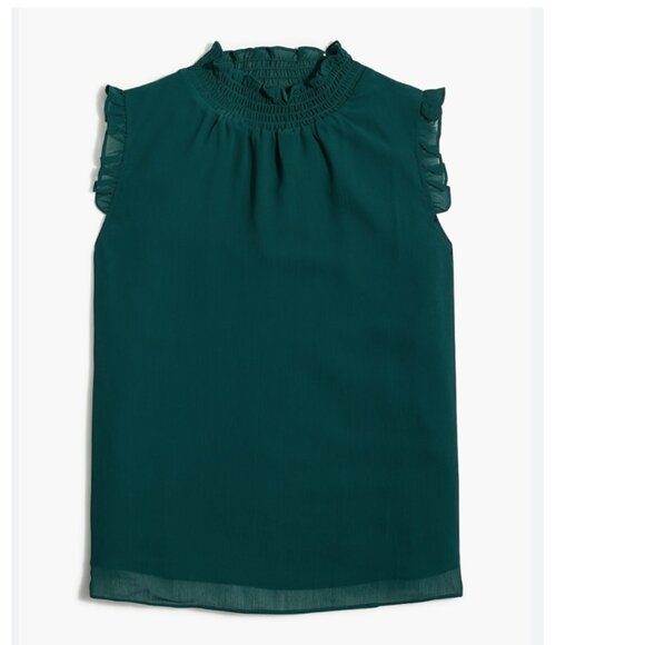 J Crew Factory Smocked Neck Top For Women - Picture 1 of 1